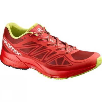 Zapatillas Running Salomon Sonic Aero Hombre Rojas - Chile DXK650197